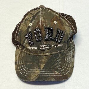 Ford Truck Division H3 Headwear Camo Snapback Hat Embroidered Mesh Baseball Cap